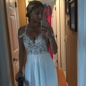 White prom dress